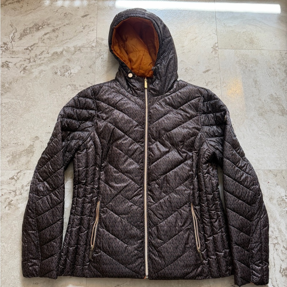 Michael Kors Women's Reversible Hooded Puffer Jacket